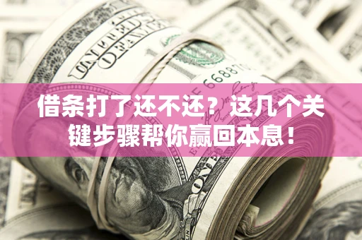 武汉借条打了还不还？这几个关键步骤帮你赢回本息！