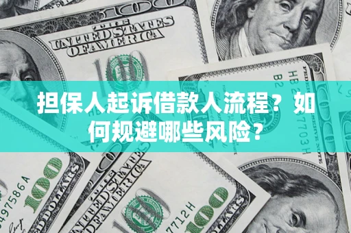 武汉担保人起诉借款人流程？如何规避哪些风险？
